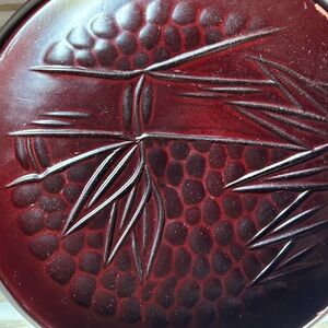 Burgundy Bamboo Decorative Plate